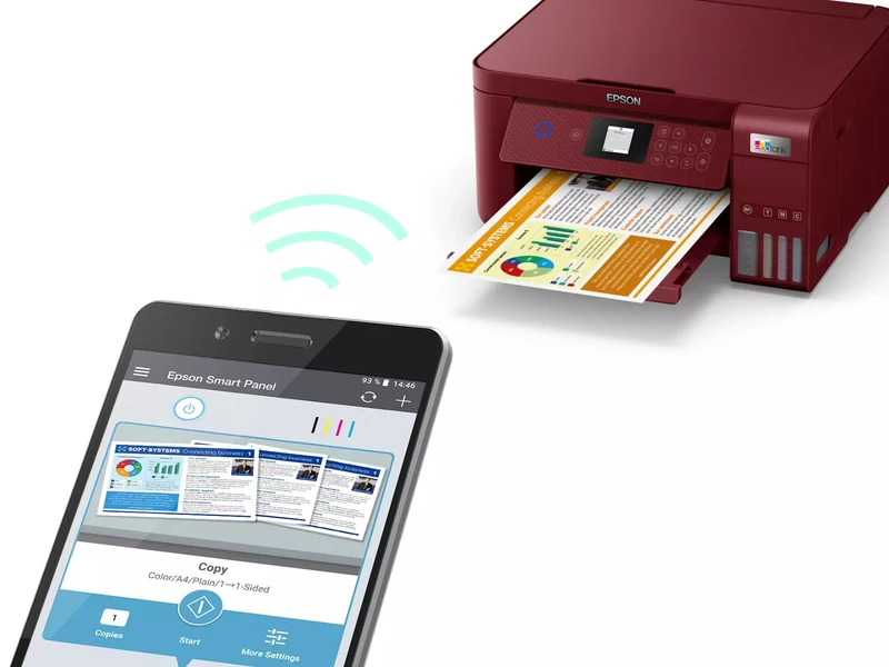 MFD CISS Epson EcoTank L4267 red, Color Printer/Duplex/Scanner/Copier,Wi-Fi, A4. 3
