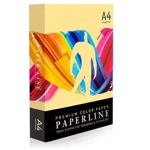 Бумага цветная A4 Paperline YELLOW 80 гр. 500 листов пастель желтая