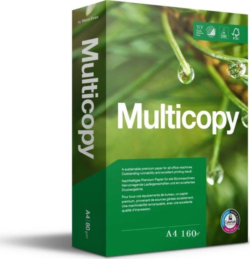 Hârtie pentru birou Multicopy A4 100gsm (500 foi) A+