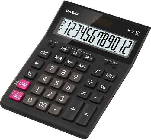Calculator CASIO GR-12, 12 digits [Negru]