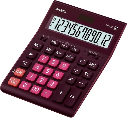 Calculator CASIO GR-12, 12 digits [Bordo]