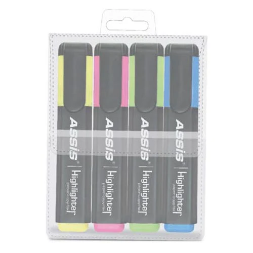 Set Textmarkere ASSIS 4 bucati [Colorate]