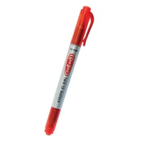 Permanent marker Flexoffice p/u CD/DVD, 2 capete, 0.4 - 1.0 mm [Roșu]