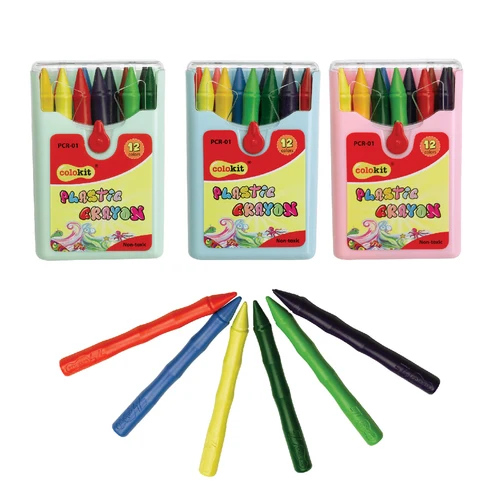 Creioane plastifiate ColoKit, 12 culori