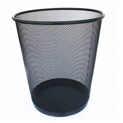 Cos pentru gunoi din metal, forma cilindrica, 29х33 [Negru]