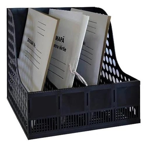 Лоток для документов вертикальный, 4-х секционный, черный 3
