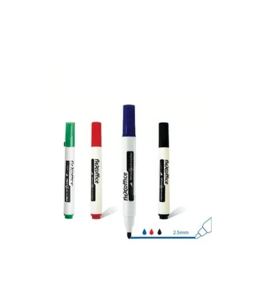 Marker pentru tabla cu virf tesit Flexoffice 4.00 mm [Albastru] 2