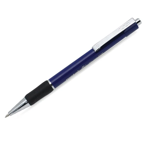 Pix cu bila cu mecanism Flexoffice "Metal Clip", 0.7 mm [Albastru]
