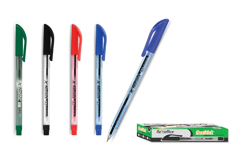 Pix cu bila  Flexoffice "FlexStick", 0.7mm, albastru 2