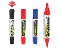 Permanent marker cu doua capete Flexoffice 0.8 - 6.0 mm [Albastru] 2