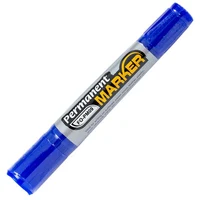 Permanent marker cu doua capete Flexoffice 0.8 - 6.0 mm [Albastru]