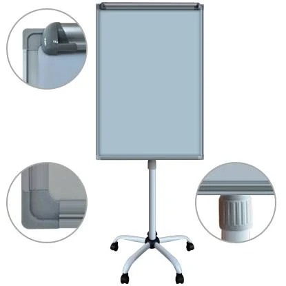 Tabla flipchart magnetica pe roti, 70x100 cm