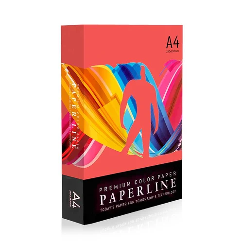Бумага цветная A4 Paperline RED, 80гр 500листов  интенсив красный