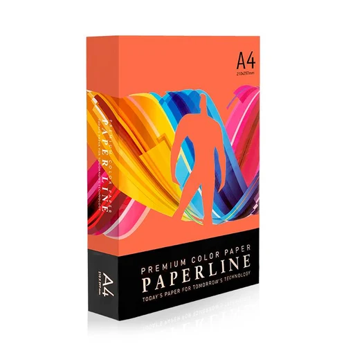 Бумага цветная A4 Paperline SAFRON, 80 гр. 500листов  интенсив Orange