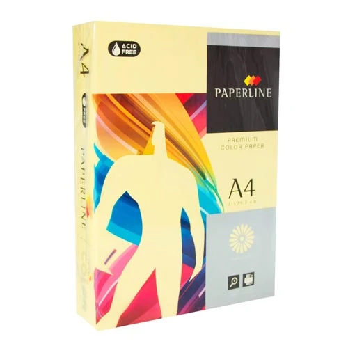 Бумага цветная Paperline 160гр, пастель 250л YELLOW