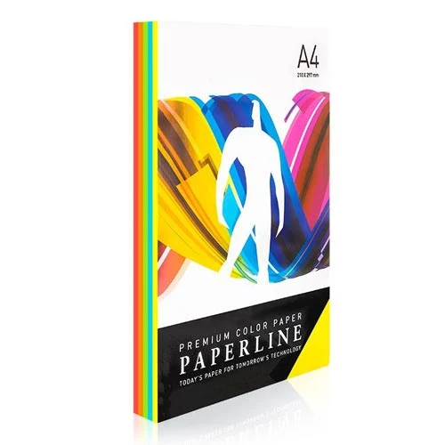 Бумага цветная A4 Paperline RAINBOW, 80 гр., интенсив, 5 цв. x 50 л.