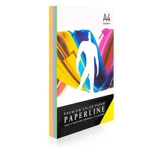 Бумага цветная A4 Paperline RAINBOW, 80гр, пастель, 5 цв. x 50 л.