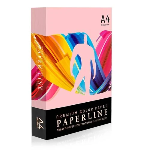 Бумага цветная A4 Paperline ROSE 80 гр. 500 листов пастель, розовая