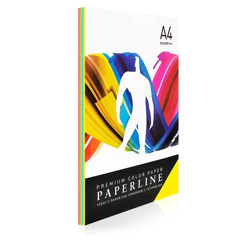 Бумага цветная A4 Paperline RAINBOW, 80 гр., интенсивные, 5 цв. x 20 листов