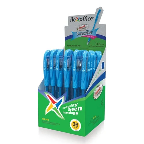 Pix cu gel Flexoffice "Handle" 0.4 mm [Albastru] 2