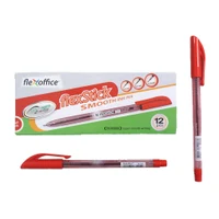 Pix cu bila  Flexoffice "FlexStick", 0.7mm, [rosu] 3