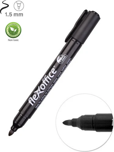Permanent marker Flexoffice, 1.5mm [Negru] 2