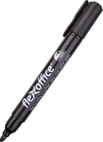 Permanent marker Flexoffice, 1.5mm [Negru]