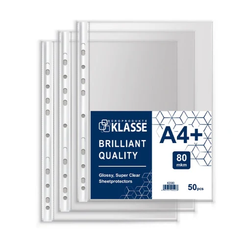 Folii de protectie Klasse Super Clear, A4/80 mkm, 50 buc.