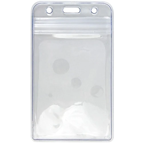 Бейдж вертикальный DELI 56x91мм, PVC 10 штук [Transparent]