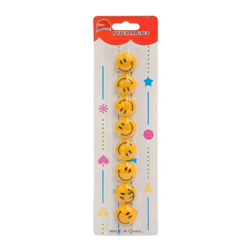 Set de magneți rotunzi "Smile", 8 bucati