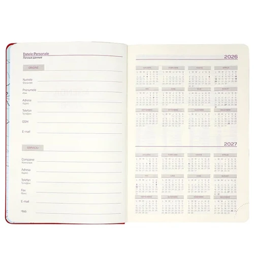 Agendă А5 2026 IDEE Premium Red