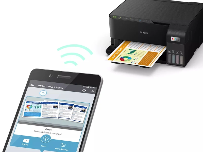 MFD CISS Epson EcoTank L3550 black, Color Printer/Scanner/Copier,Wi-Fi,  A4 4