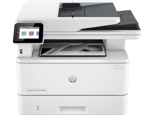 MFD HP LaserJet Pro 4103fdn, White, A4, 42ppm, 512MB, Duplex, 50 sheet DADF, Fax