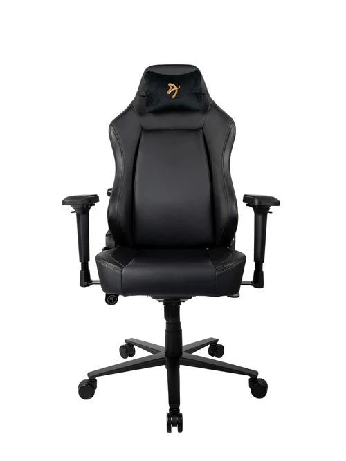 Fotoliu Gaming/Office Chair AROZZI Primo PU, Black/Gold, max weight up to 135-145kg / height 165-190 [Negru]