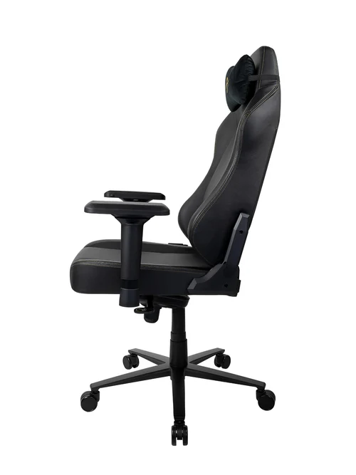Fotoliu Gaming/Office Chair AROZZI Primo PU, Black/Gold, max weight up to 135-145kg / height 165-190 [Negru]
