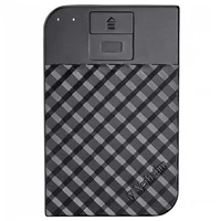 2.5” External HDD 2.0TB (USB3.1/USB-C) Verbatim ”Fingerprint Secure”, Black, 256-bit AES hardware security encryption with fingerprint, Enclosure material: Plastic and Aluminium