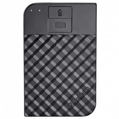 2.5” External HDD 1.0TB (USB3.1/USB-C) Verbatim ”Fingerprint Secure”, Black, 256-bit AES