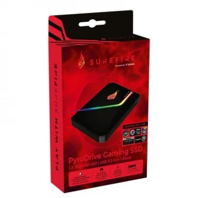 2.5” External SSD 1.0TB Surefire PyroDrive Gaming SSD (by Verbatim), USB 3.2 Gen 1, Black 3