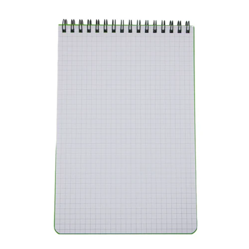 Blocnotes A5 40 foi pătrățele spirală orizontală, verde